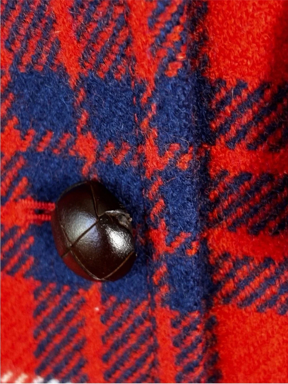 J. Crew Hamilton Plaid Peacoat Red Blue Size 4 / 100% Wool Preppy Jacket